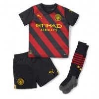 Manchester City Ruben Dias #3 Fußballbekleidung Auswärtstrikot Kinder 2022-23 Kurzarm (+ kurze hosen)
